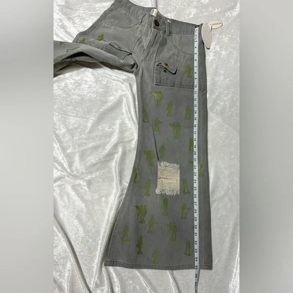 NWT DasYori Toy Soldier Men’s Flare Streetwear Jeans - Picture 7 of 11